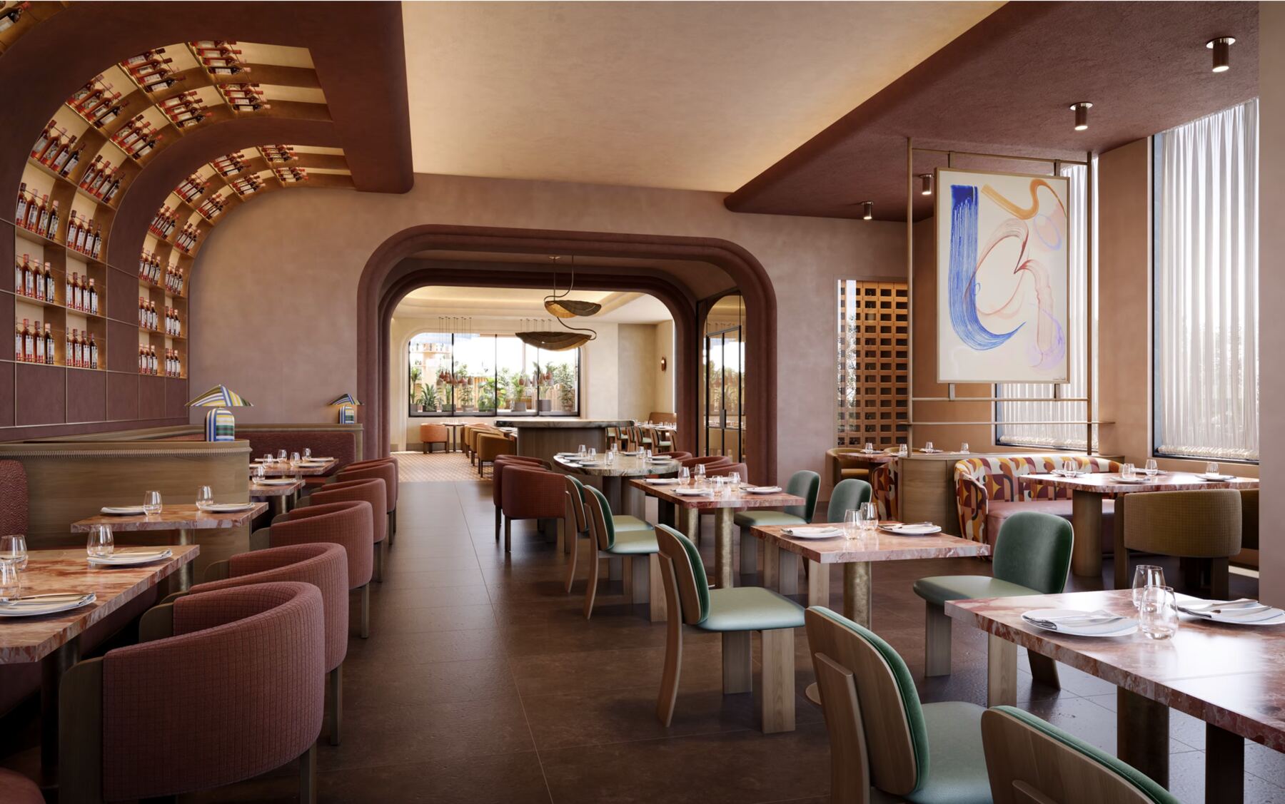 Restaurant interior visualisation by This is Fine Studio